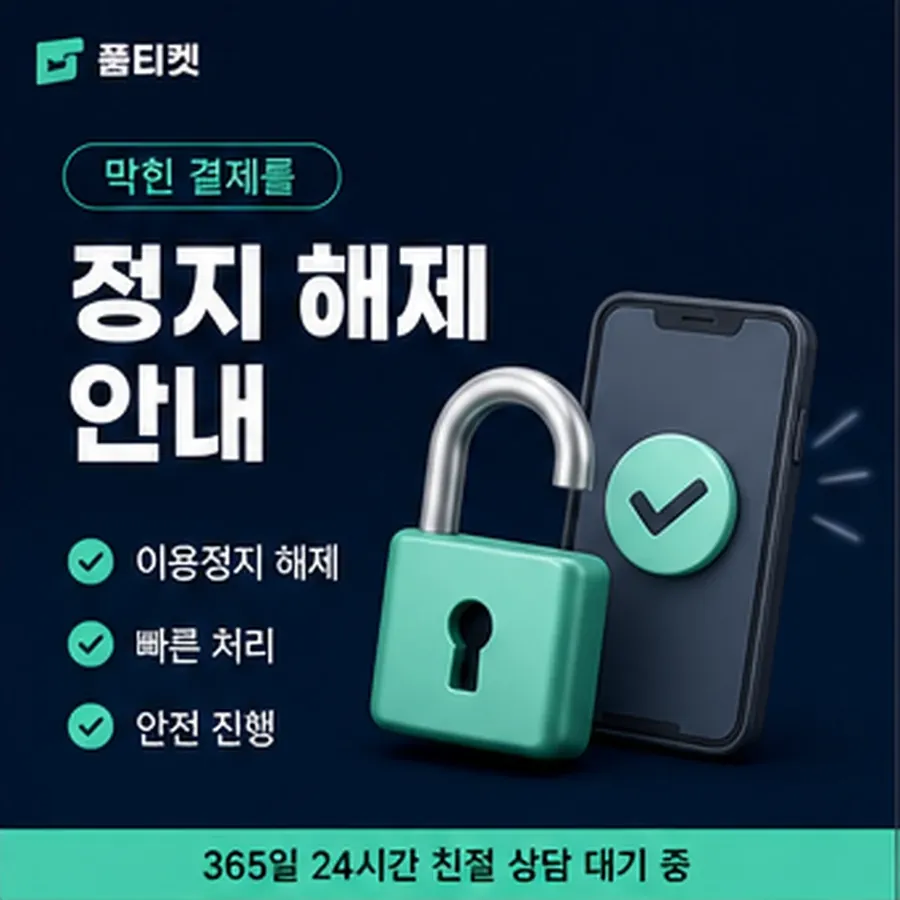 품티켓 카카오페이 회선의 소액결제 미납 미납 항목 구분 안내 이미지
